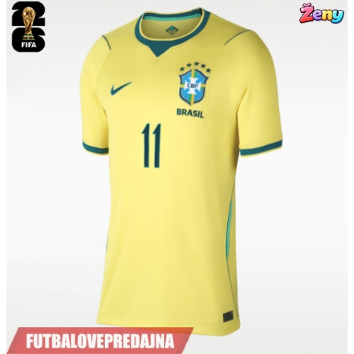 Lacne Ženy Futbalové dres Brazília Raphinha Belloli #11 MS 2026 Krátky Rukáv - Domáci